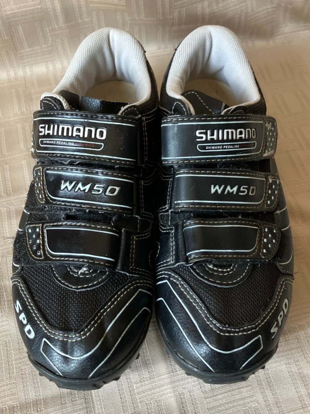 SHIMANO WM50 SPD MTB Cycling Shoes Womens US 7.2 EU 39 Black Bicycle With Cleats